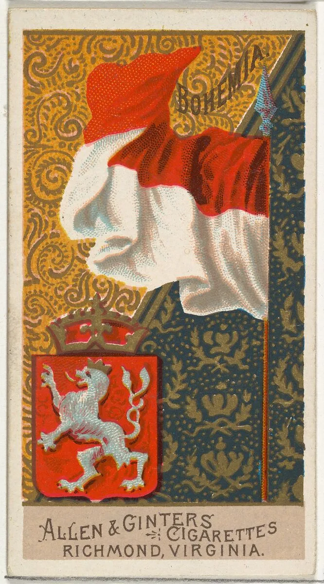 Bohemia, from Flags of All Nations, Series 2 (N10) for Allen & Ginter Cigarettes Brands — Allen & Ginter