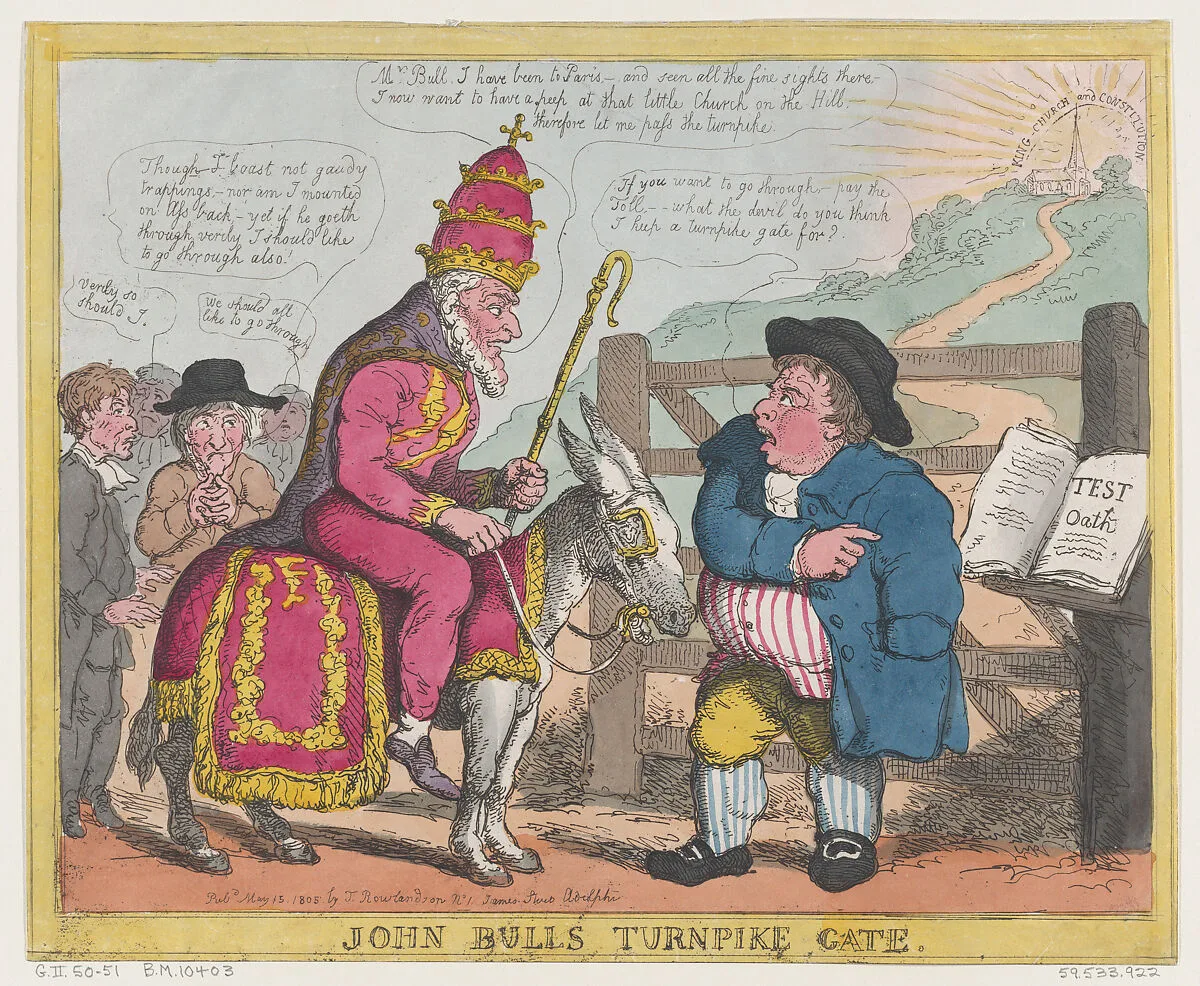 John Bull's Turnpike Gate — Thomas Rowlandson