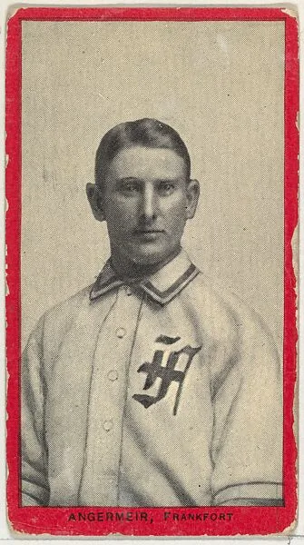 Angermeir, Frankfort, Blue Grass League, from the Baseball Players (Red Borders) series (T210) issued by Old Mill Cigarettes — Old Mill Cigarettes, Virginia