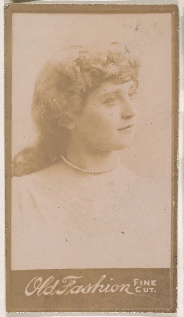 Portrait of actress, from the Actresses series (N664) promoting Old Fashion Fine Cut Tobacco — Unknown