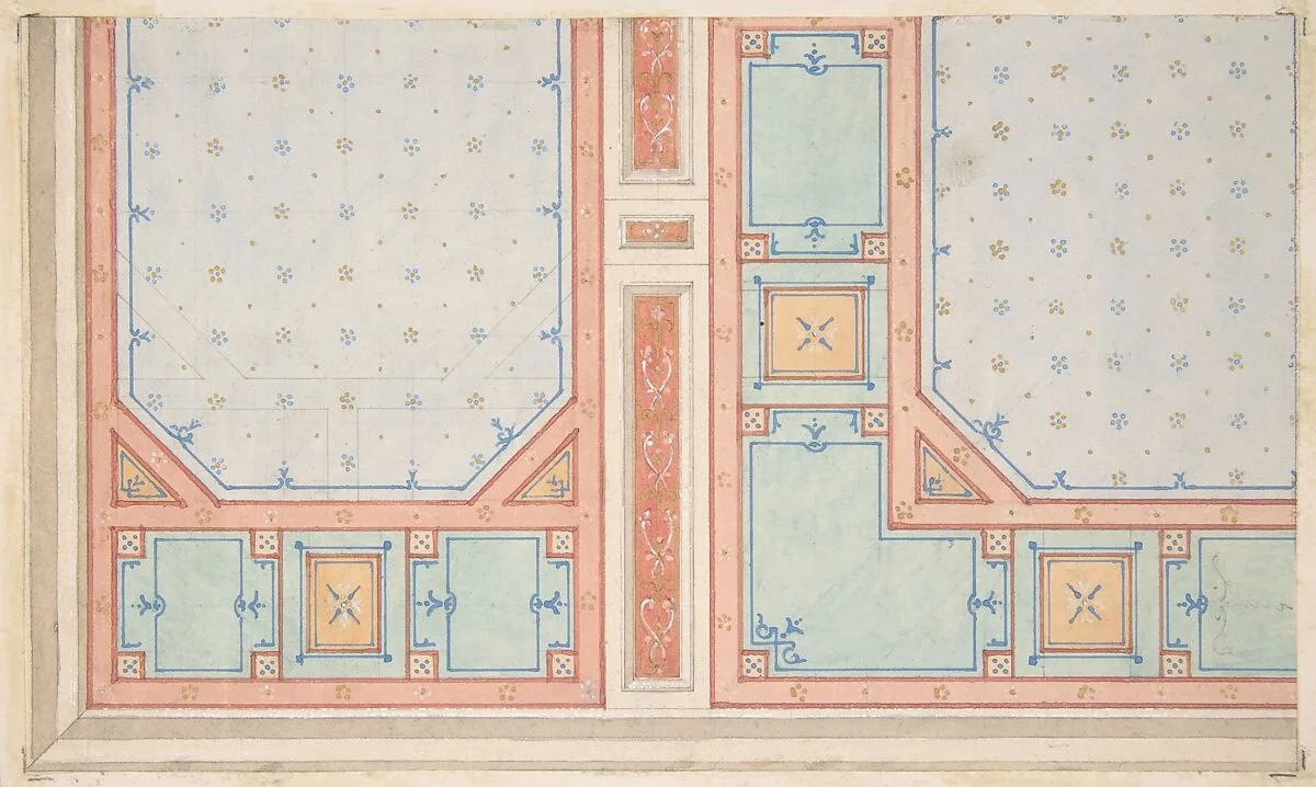 Design for a ceiling — Jules-Edmond-Charles Lachaise|Eugène-Pierre Gourdet