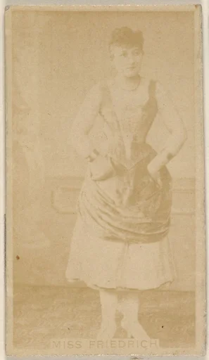 Miss Friedrich, from the Actors and Actresses series (N45, Type 8) for Virginia Brights Cigarettes