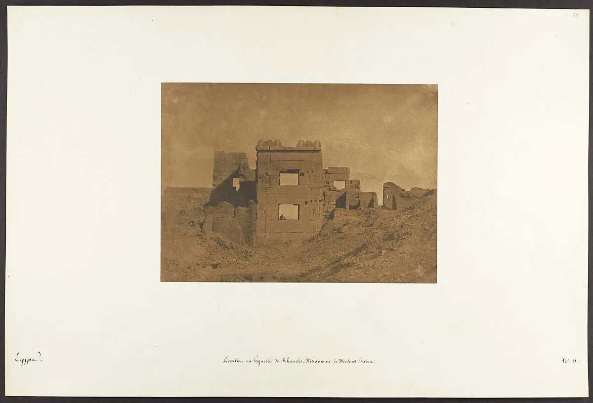 Pavillon ou Gynecée de Rhamsès-Meiamoun, à Médinet-habou — Maxime Du Camp