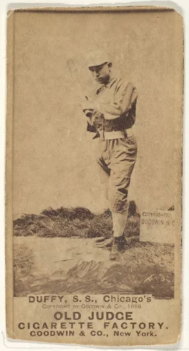 Hugh Duffy, Shortstop, Chicago, from the Old Judge series (N172) for Old Judge Cigarettes