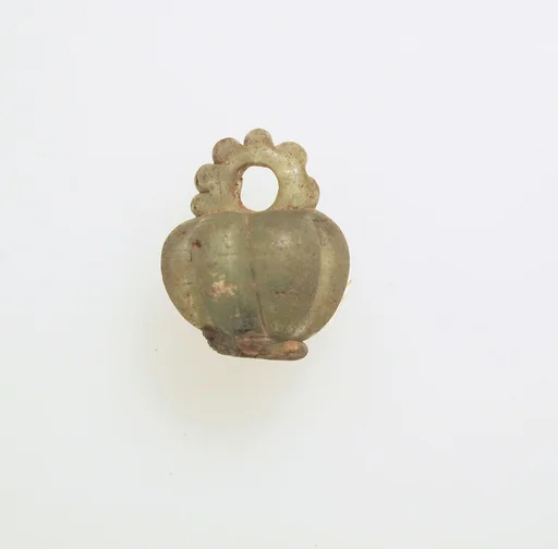 Glass pendant in the form of a jar