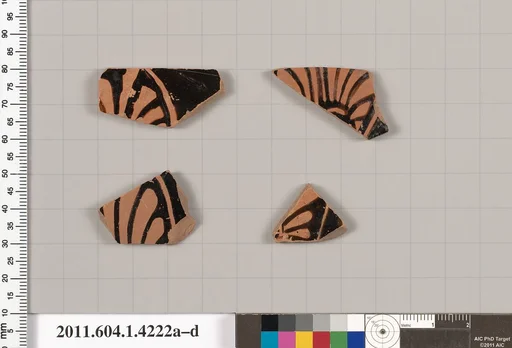 Terracotta fragments of kylikes (drinking cups)