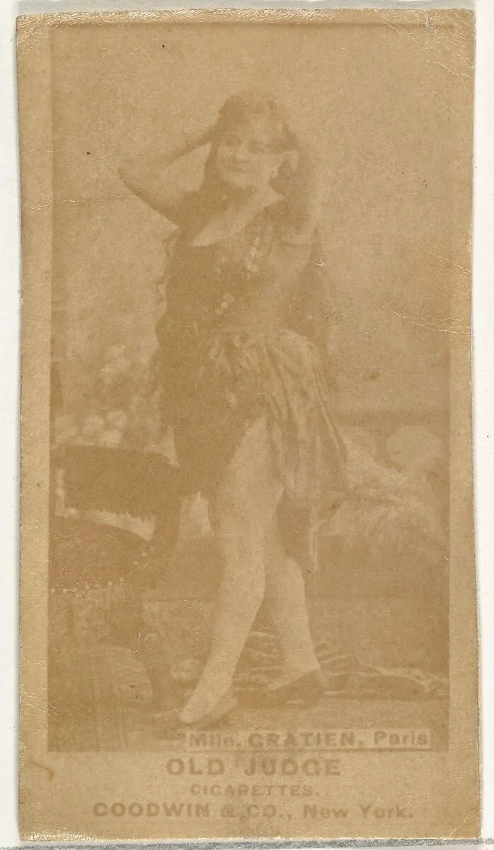 Mlle. Gratien, Paris, from the Actors and Actresses series (N171) for Old Judge Cigarettes — Goodwin & Company