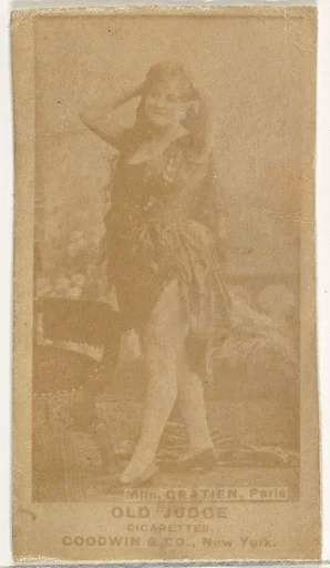 Mlle. Gratien, Paris, from the Actors and Actresses series (N171) for Old Judge Cigarettes