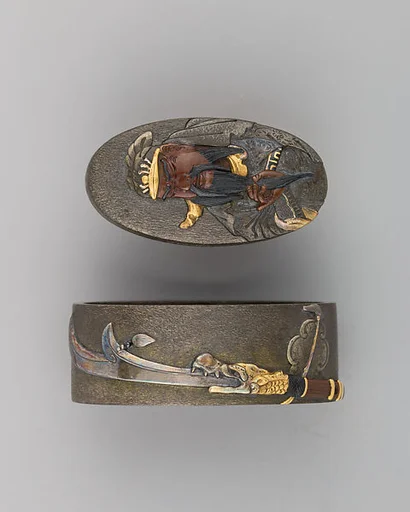 Sword-Hilt Collar and Pommel (Fuchigashira)