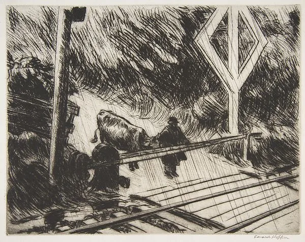Railroad Crossing — Edward Hopper