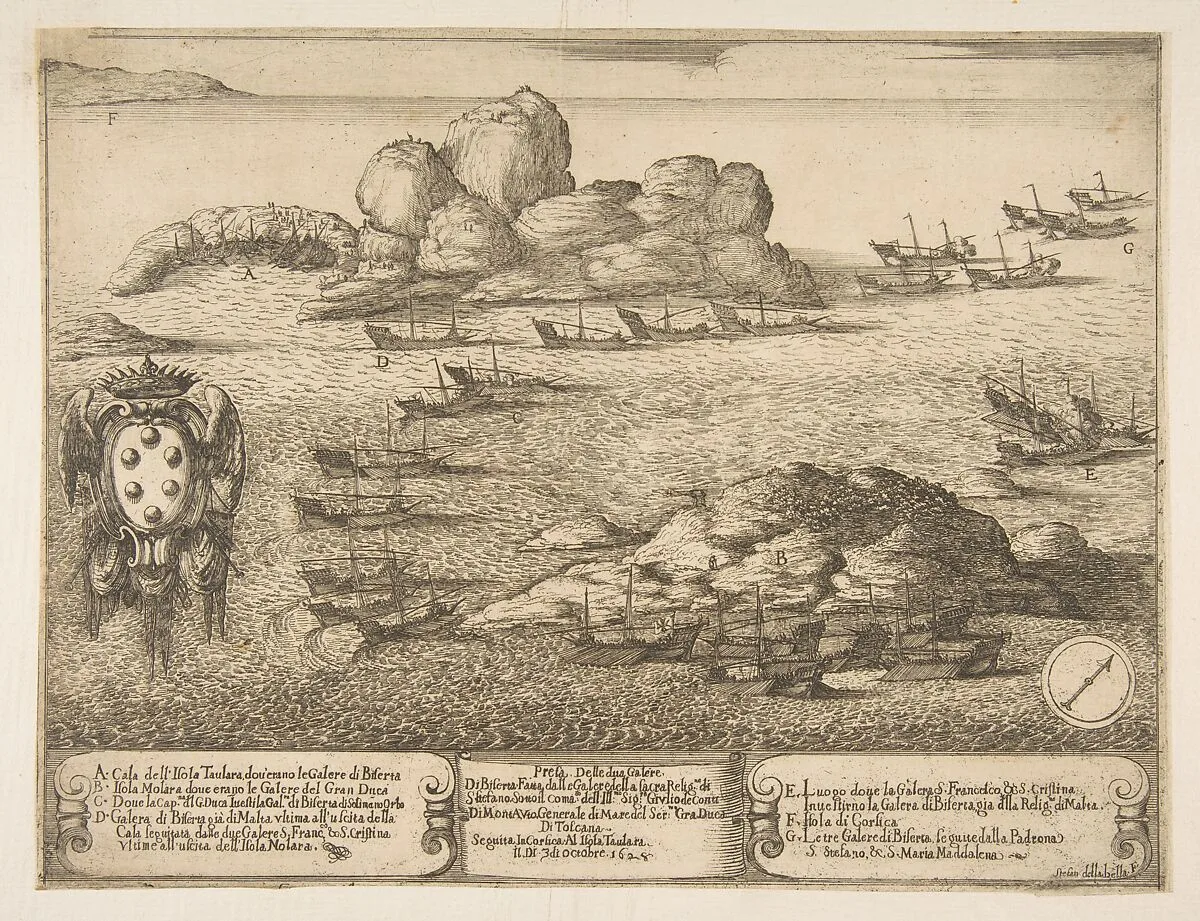 Capture of Two Galleys at Byserta — Stefano della Bella