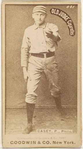 Dan Casey, Pitcher, Philadelphia, from the Old Judge series (N172) for Old Judge Cigarettes