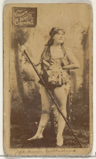 Card 760, Annie Sutherland, from the Actors and Actresses series (N45, Type 2) for Virginia Brights Cigarettes