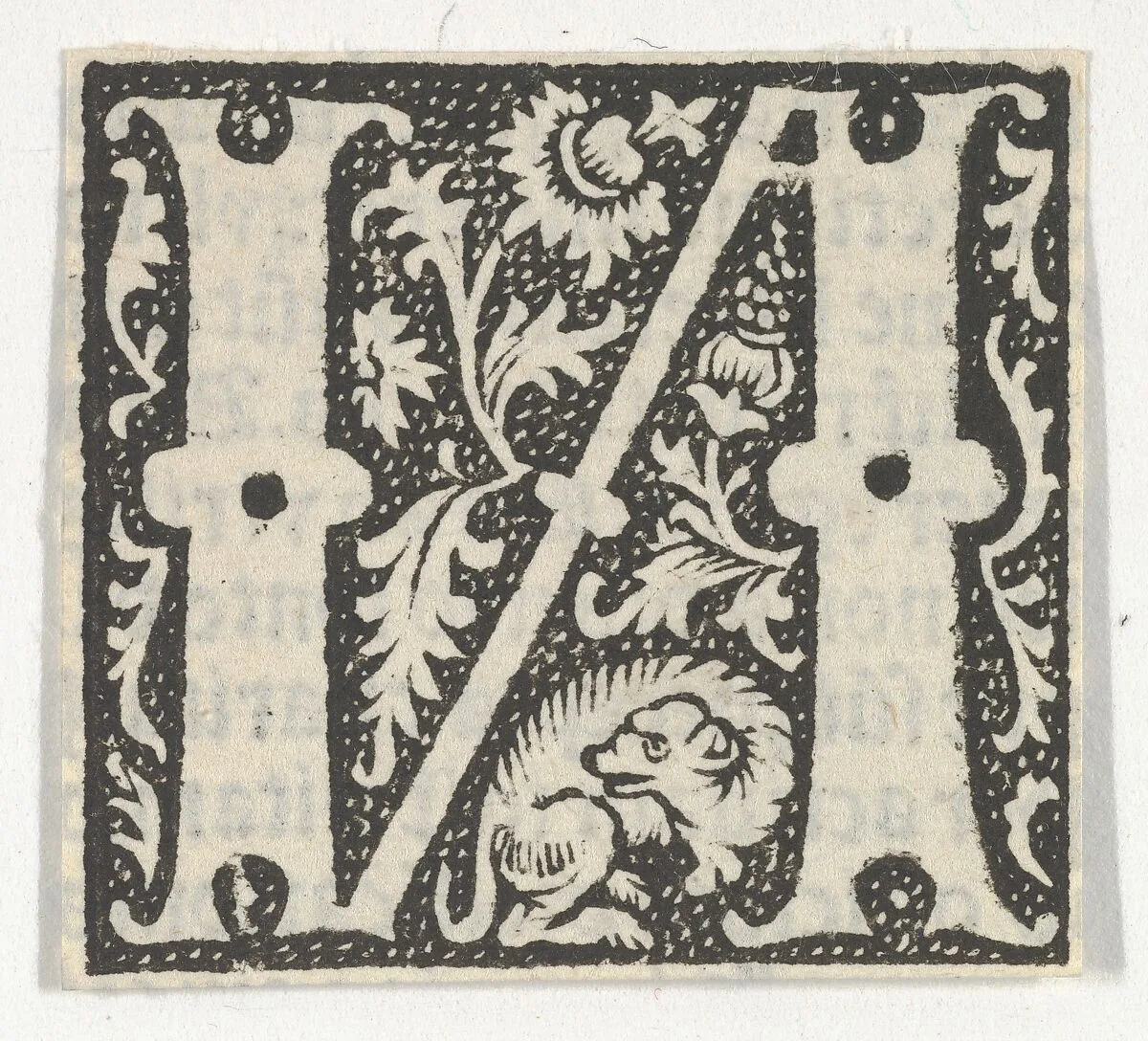 Decorated Roman alphabet — Anonymous, French, 15th century