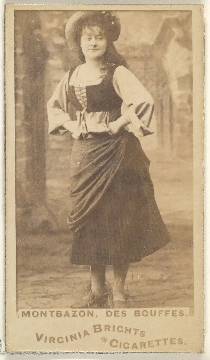 Montbazon, Des Bouffes, from the Actors and Actresses series (N45, Type 1) for Virginia Brights Cigarettes — Allen & Ginter