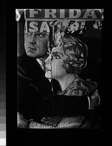 [Torn Movie Poster at Oak Bluffs, Martha's Vineyard, Massachusetts]