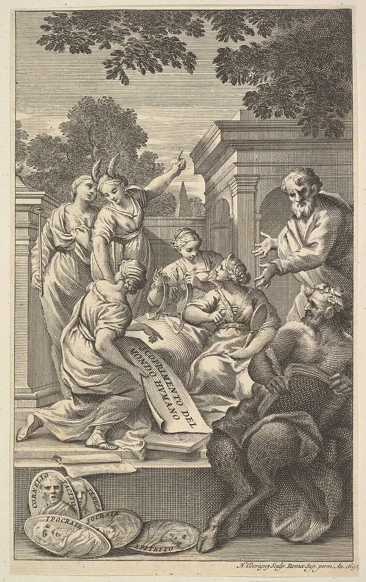 Allegorical composition celebrating the Humanities — Carlo Maratti|Sir Nicolas Dorigny