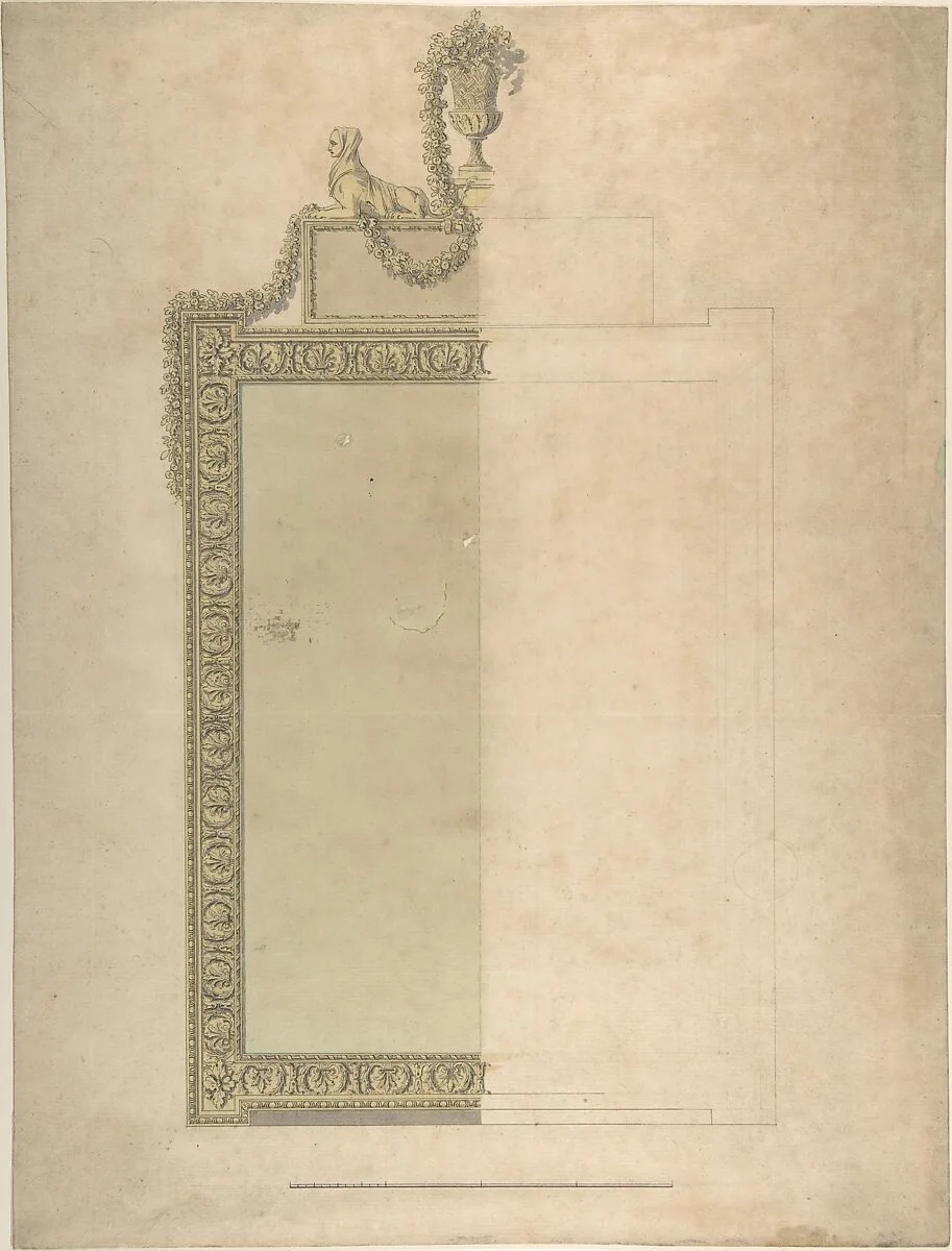 Design for a Pier-glass for Adderbury House, Oxfordshire, for the Duke of Buccleuch — Sir William Chambers