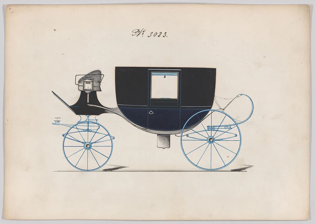 Design for Round Bottom Coach, no. 3083 — Brewster & Co.