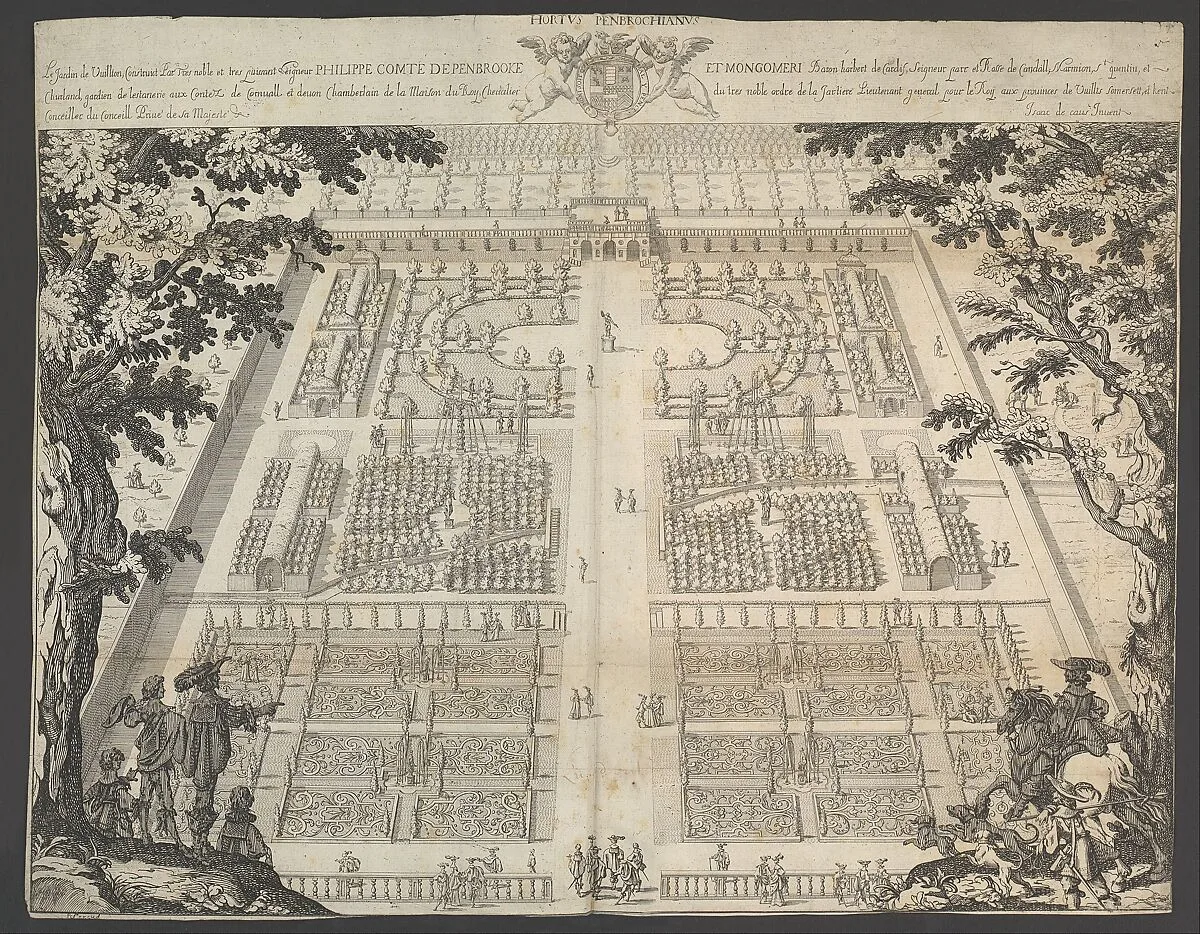 Wilton Garden, plate 1 — Thomas Rowlett|Isaac de Caus|Peter Stent