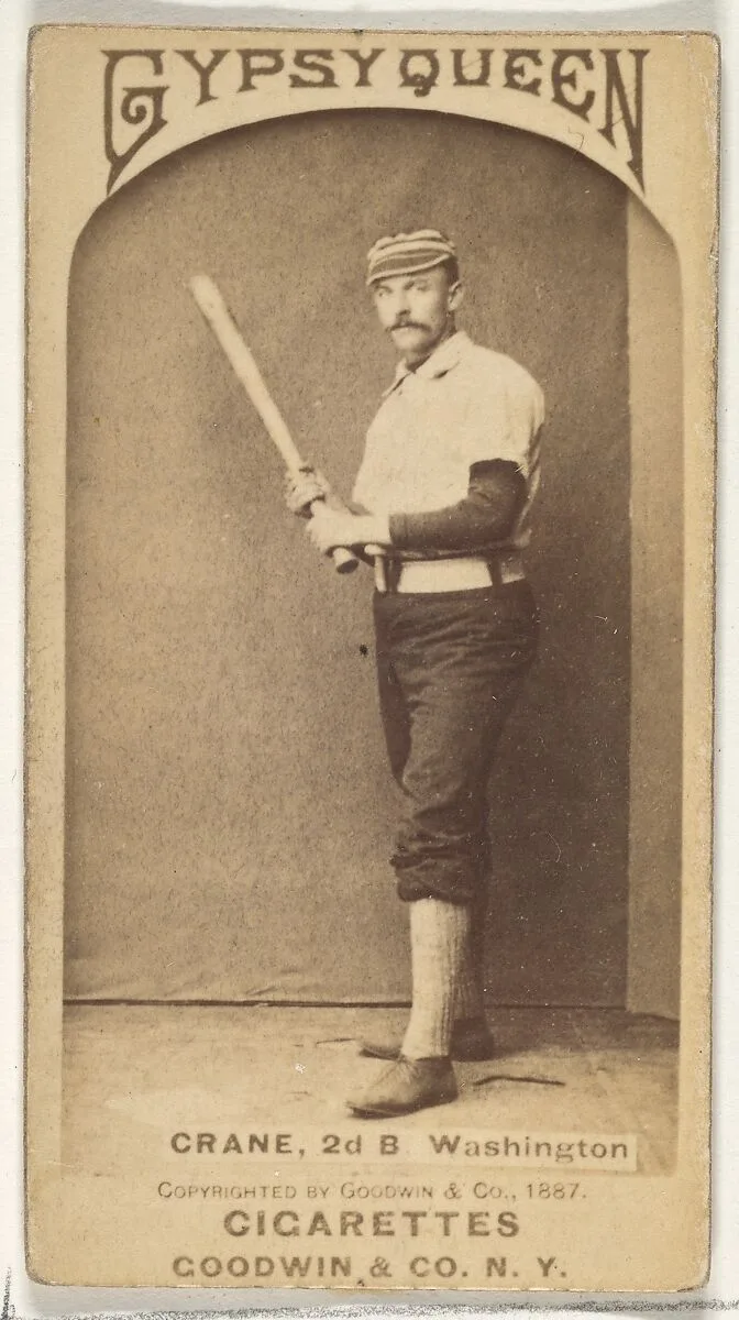 Samuel "Sam" Newhall Crane, 2nd Base, Washington Nationals, from the Old Judge series (N172) for Old Judge and Gypsy Queen Cigarettes — Goodwin & Company