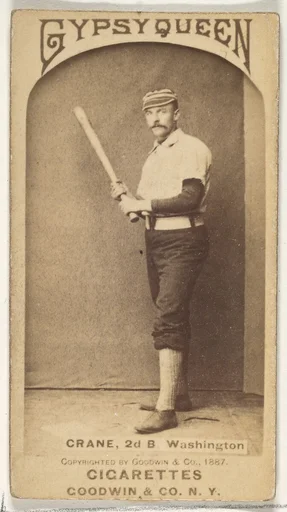 Samuel "Sam" Newhall Crane, 2nd Base, Washington Nationals, from the Old Judge series (N172) for Old Judge and Gypsy Queen Cigarettes