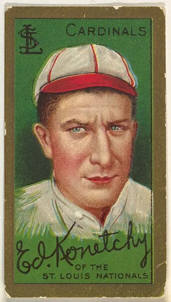 Ed Konetchy, St. Louis Cardinals, National League, from the "Baseball Series" (Gold Borders) set (T205) issued by the American Tobacco Company — American Tobacco Company