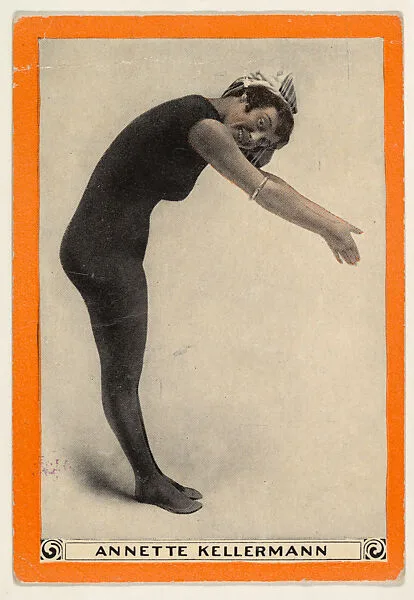 Annette Kellermann, No. 39, Developing the Muscles of Legs, Chest and Stomach, from the Champion Women Swimmers series (T221), issued by Pan Handle Scrap — Pan Handle Scrap Company