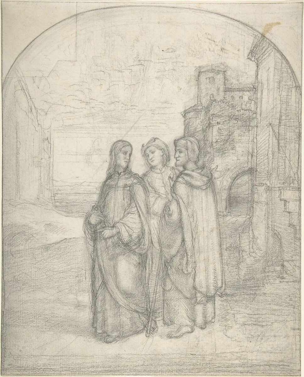 Christ and the Pilgrims of Emmaus — (Johann Heinrich) Ferdinand Olivier