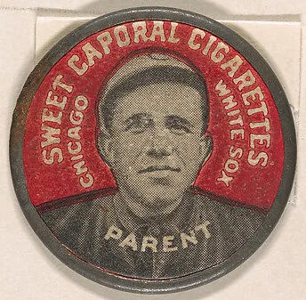 Parent, Chicago White Sox (red), from the Domino Discs series (PX7), issued by Kinney Brothers — Kinney Brothers Tobacco Company