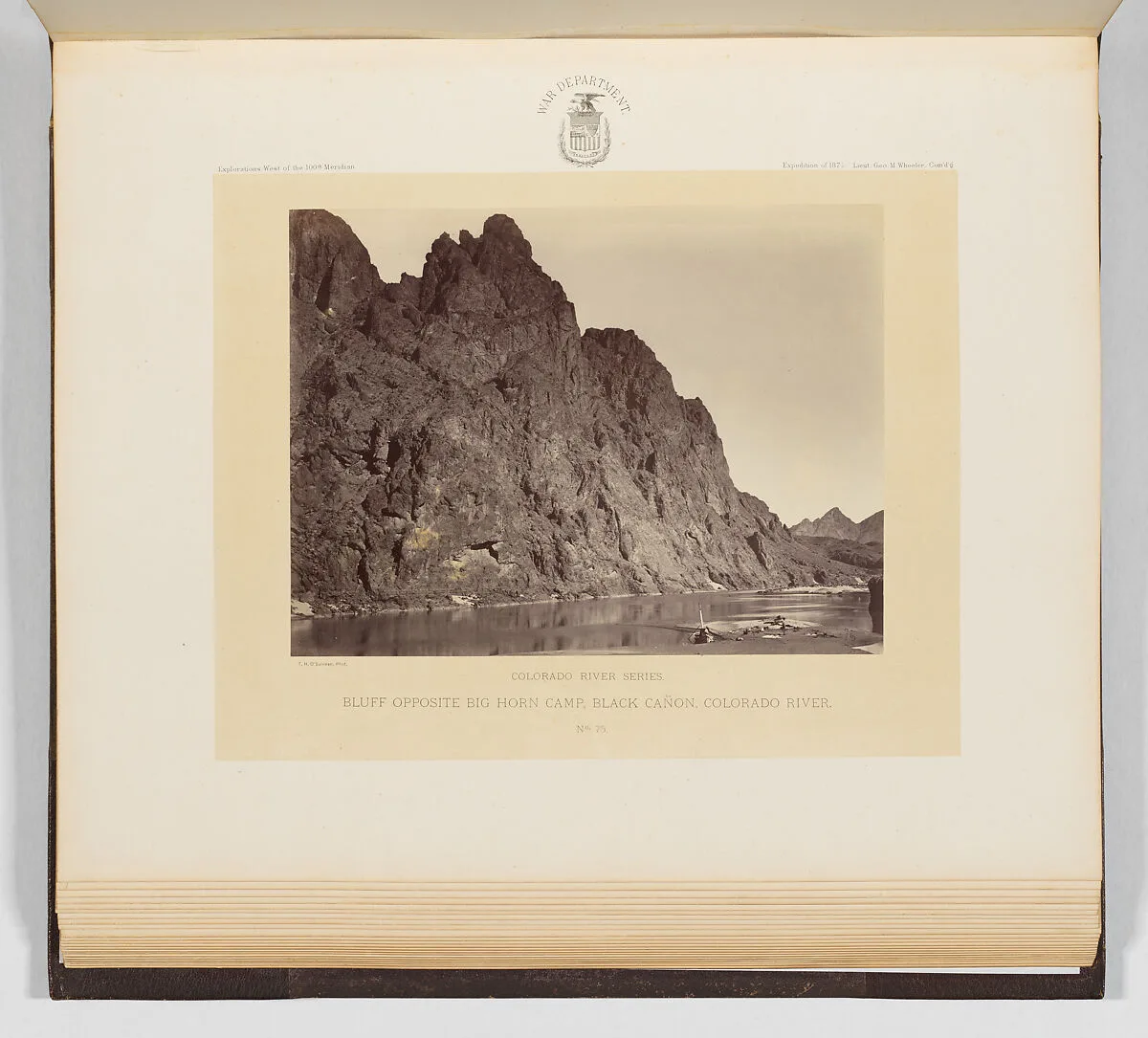 Bluff Opposite Big Horn Camp, Black Cañon, Colorado River — Timothy H. O'Sullivan