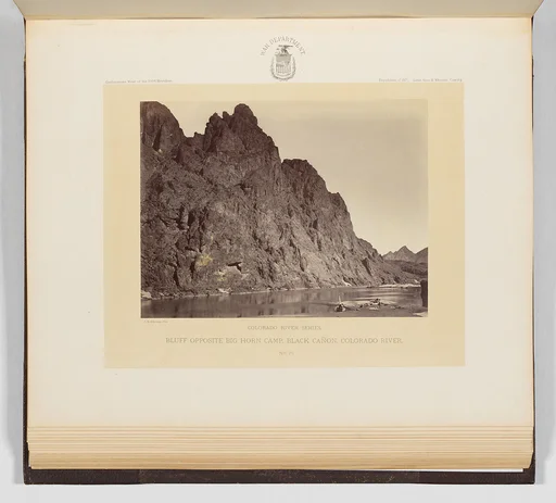 Bluff Opposite Big Horn Camp, Black Cañon, Colorado River