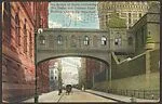 The Bridge of Sighs connecting the Tombs and Criminal Court Building, Centre St., New-York. — Unknown