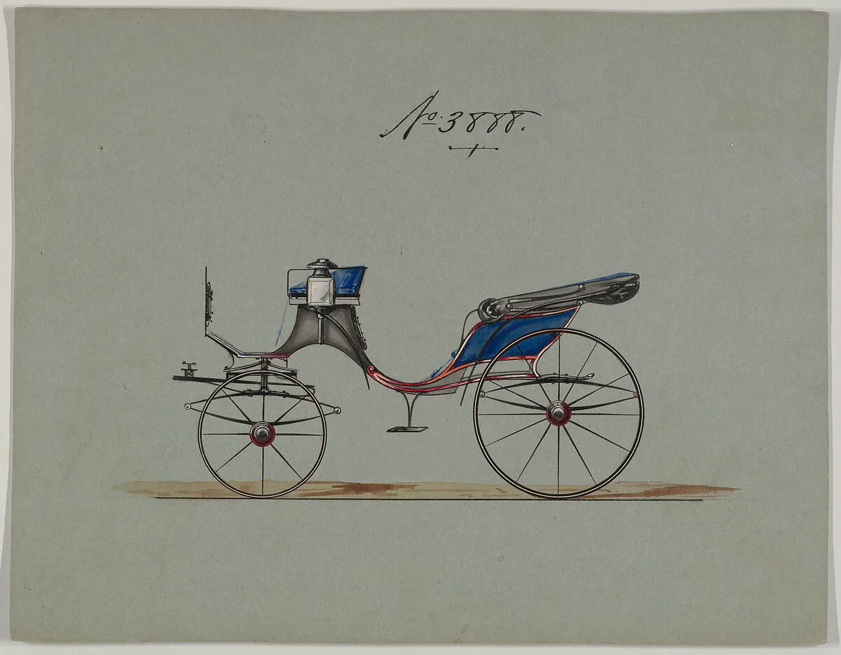 Design for Cabriolet or Victoria, no. 3888 — Brewster & Co.