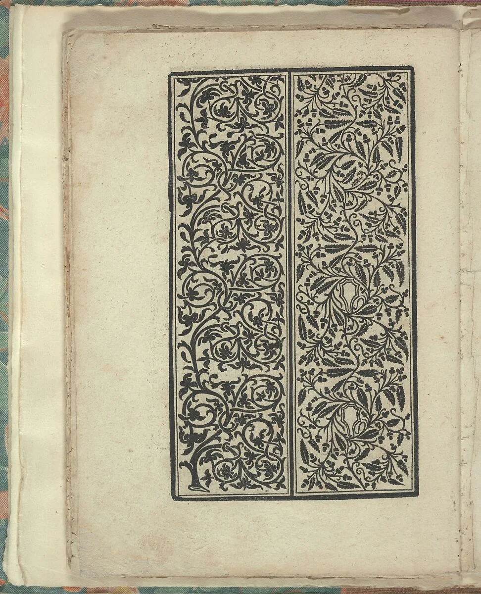 Opera Nova Universali intitulata Corona di racammi, page 31 (verso) — Giovanni Andrea Vavassore