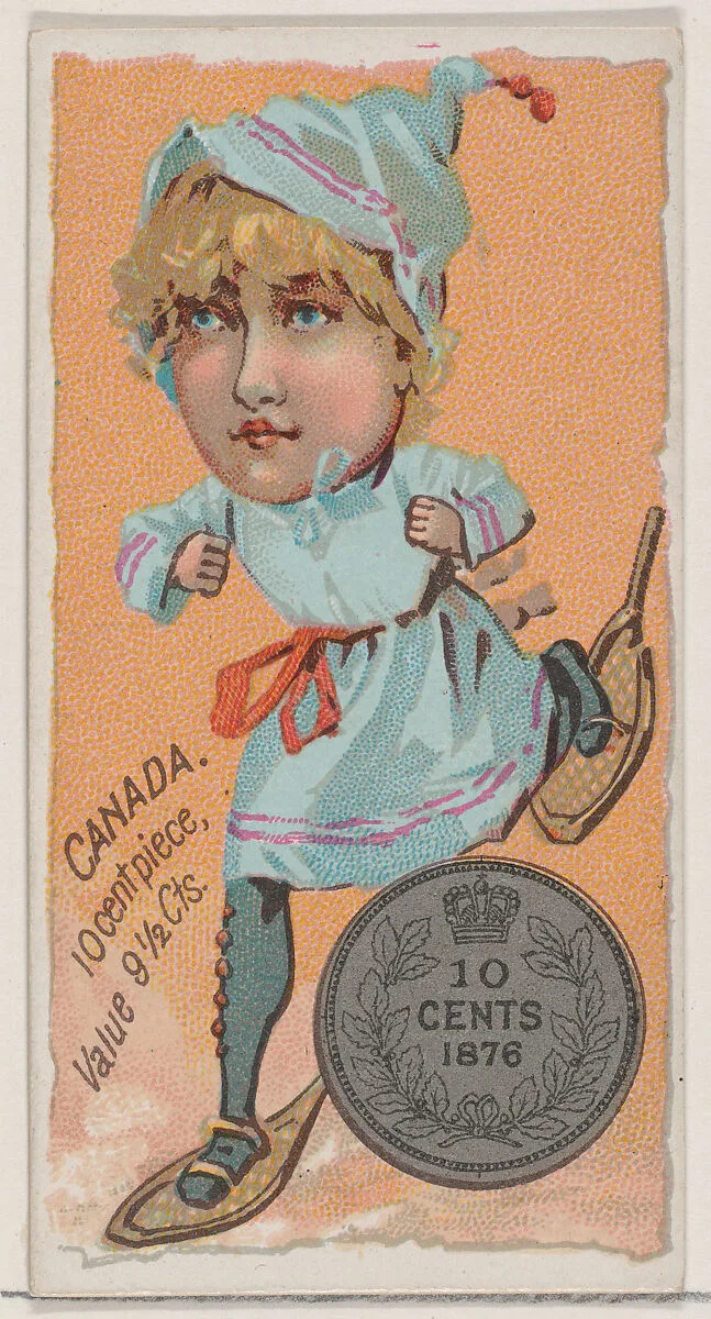 Canada, 10 Cent Piece, from the series Coins of All Nations (N72, variation 2) for Duke brand cigarettes — W. Duke, Sons & Co.