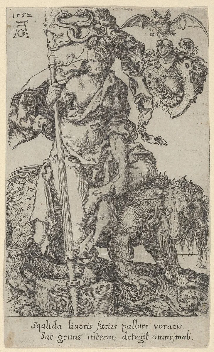 Envy, from The Vices — Heinrich Aldegrever