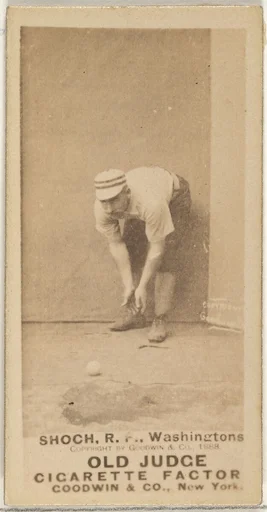 George Quintus Shoch, Right Field, Washington Nationals, from the Old Judge series (N172) for Old Judge Cigarettes