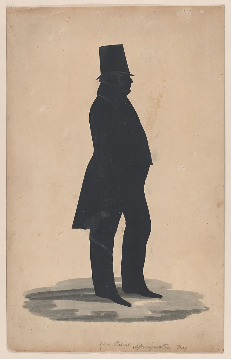 Silhouette of Mr. Pierce of Springwater, New York — William Henry Brown
