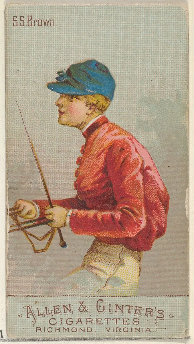 S.S. Brown, from the Racing Colors of the World series (N22b) for Allen & Ginter Cigarettes — Allen & Ginter
