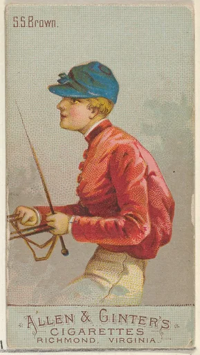 S.S. Brown, from the Racing Colors of the World series (N22b) for Allen & Ginter Cigarettes