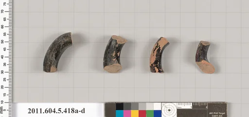 Terracotta fragments of kylikes (drinking cups)