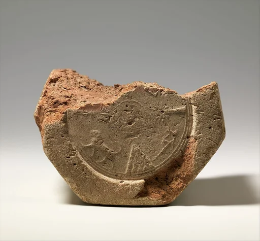 Cuneiform prism describing the restoration of Babylon by Esarhaddon, stamped with Assyrian hieroglyphic inscription