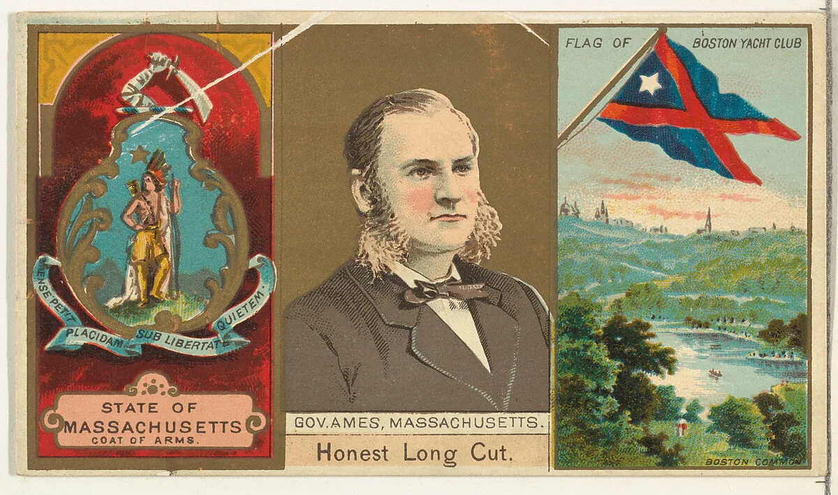 Governor Ames, Massachusetts, from "Governors, Arms, Etc." series (N133-1), issued by Duke Sons & Co. — W. Duke, Sons & Co.