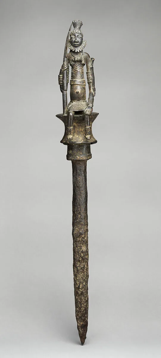 Staff: Seated Male Figure — Unknown