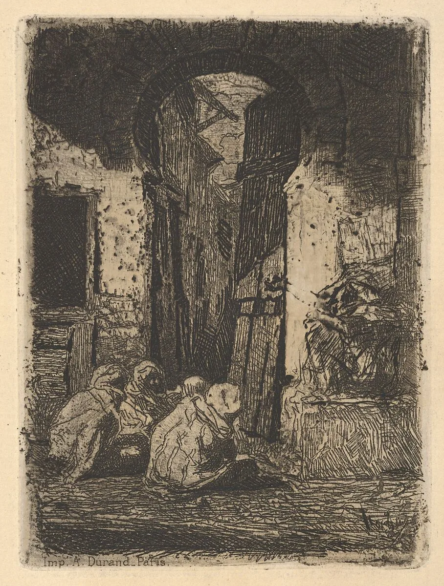 Tangier, Seated Arabs — Mariano Fortuny Marsal