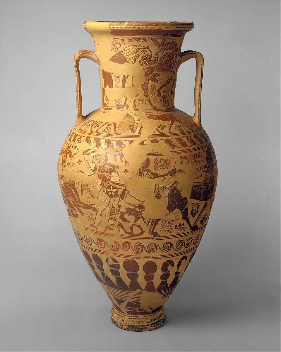 Terracotta neck-amphora (storage jar) — New York Nessos Painter