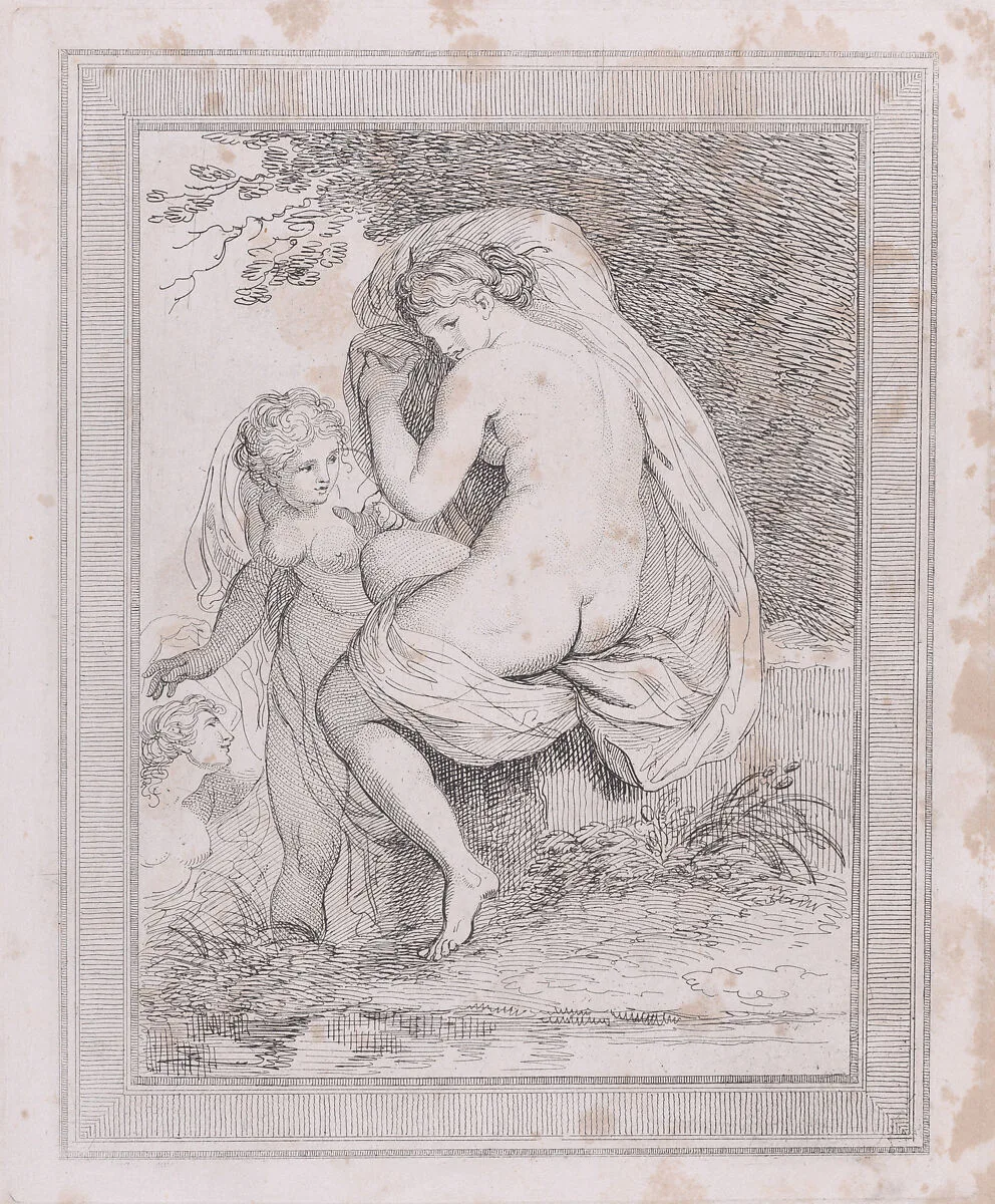 A Nymph Drying Herself — Giovanni Battista Cipriani|Francesco Bartolozzi|Thomas Rowlandson
