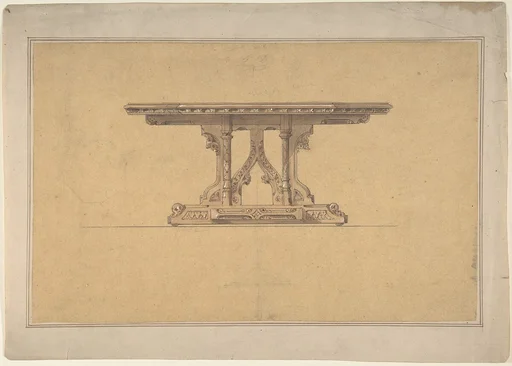 Design for a Gothic Style Table