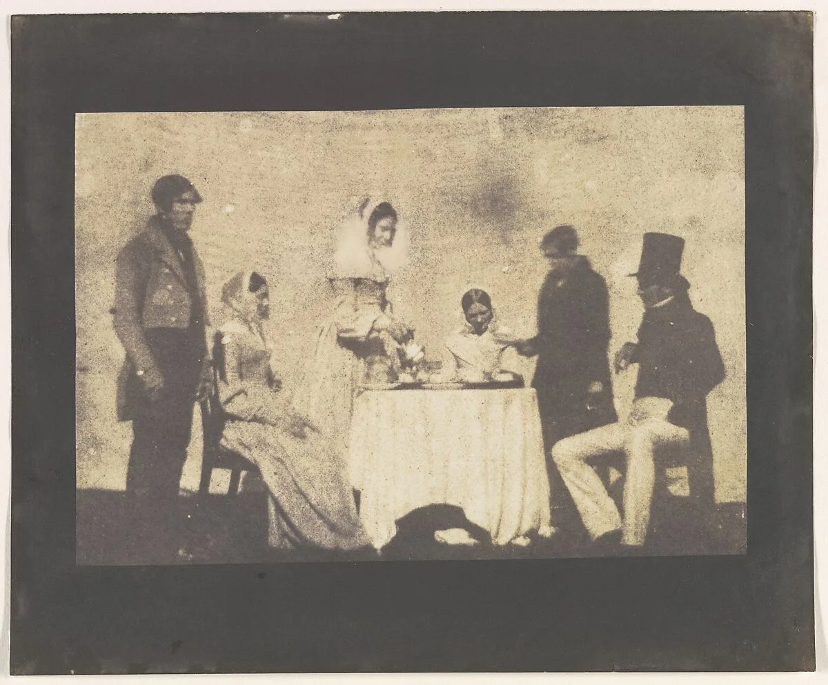 Group Taking Tea at Lacock Abbey — William Henry Fox Talbot